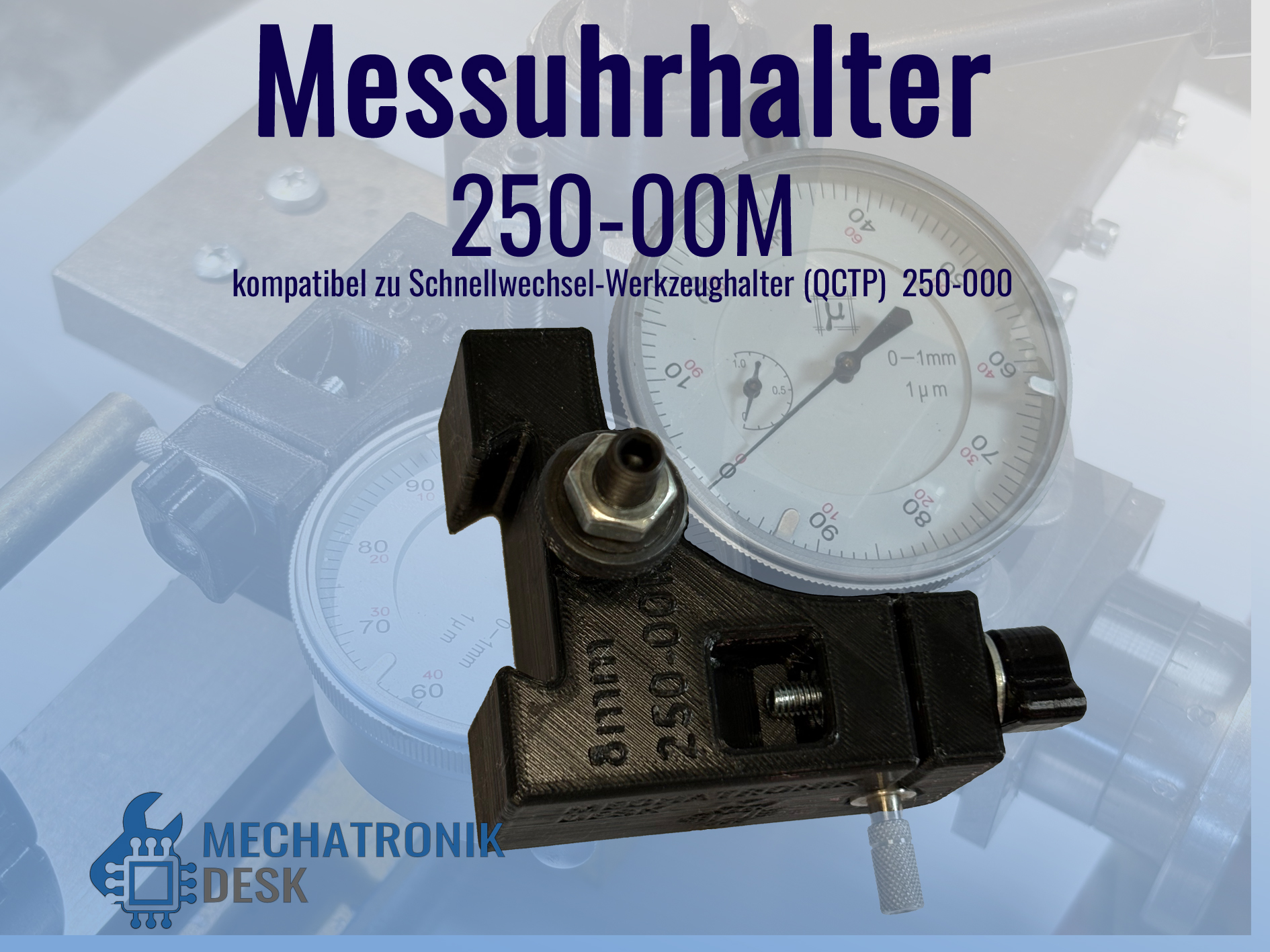 Messuhrhalter 250-00M kompatibel Schnellwechsel-Werkzeughalter QCTP 250-000 OXA